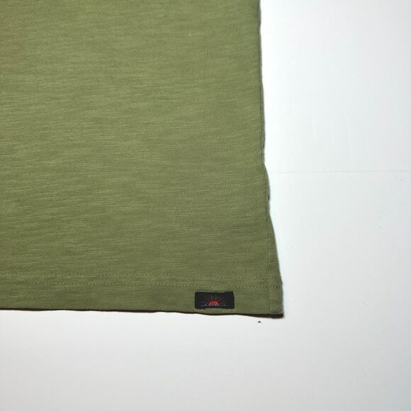 Faherty Sunwashed Organic Cotton Pocket Tee Men's L Sage Green T-Shirt Peru Soft - Picture 5 of 9